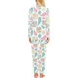 Colorful shell pattern Women's All Over Print Pajama Set