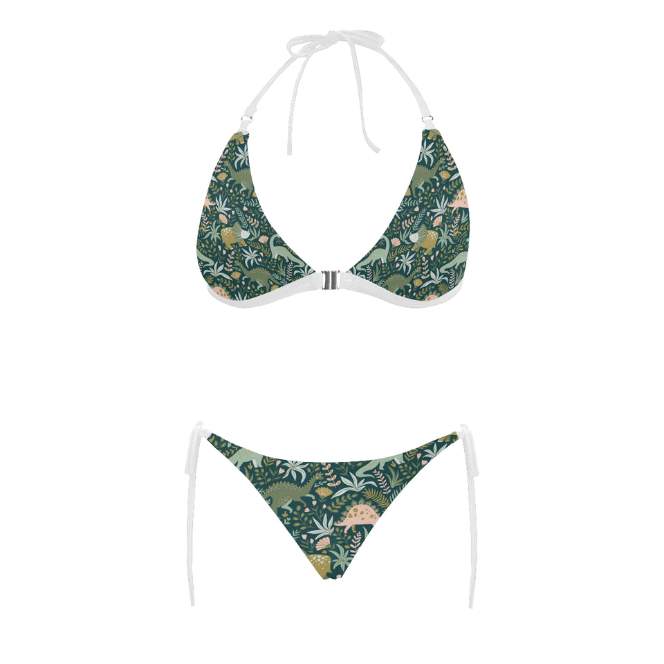dinosaurs tropical leaves flower pattern Sexy Bikinis Two-Piece Swimsuits
