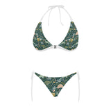 dinosaurs tropical leaves flower pattern Sexy Bikinis Two-Piece Swimsuits