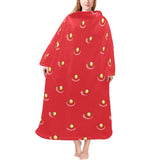 strawberry texture skin pattern Blanket Robe with Sleeves