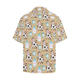 Cow bottle of milk pattern Men's All Over Print Hawaiian Shirt