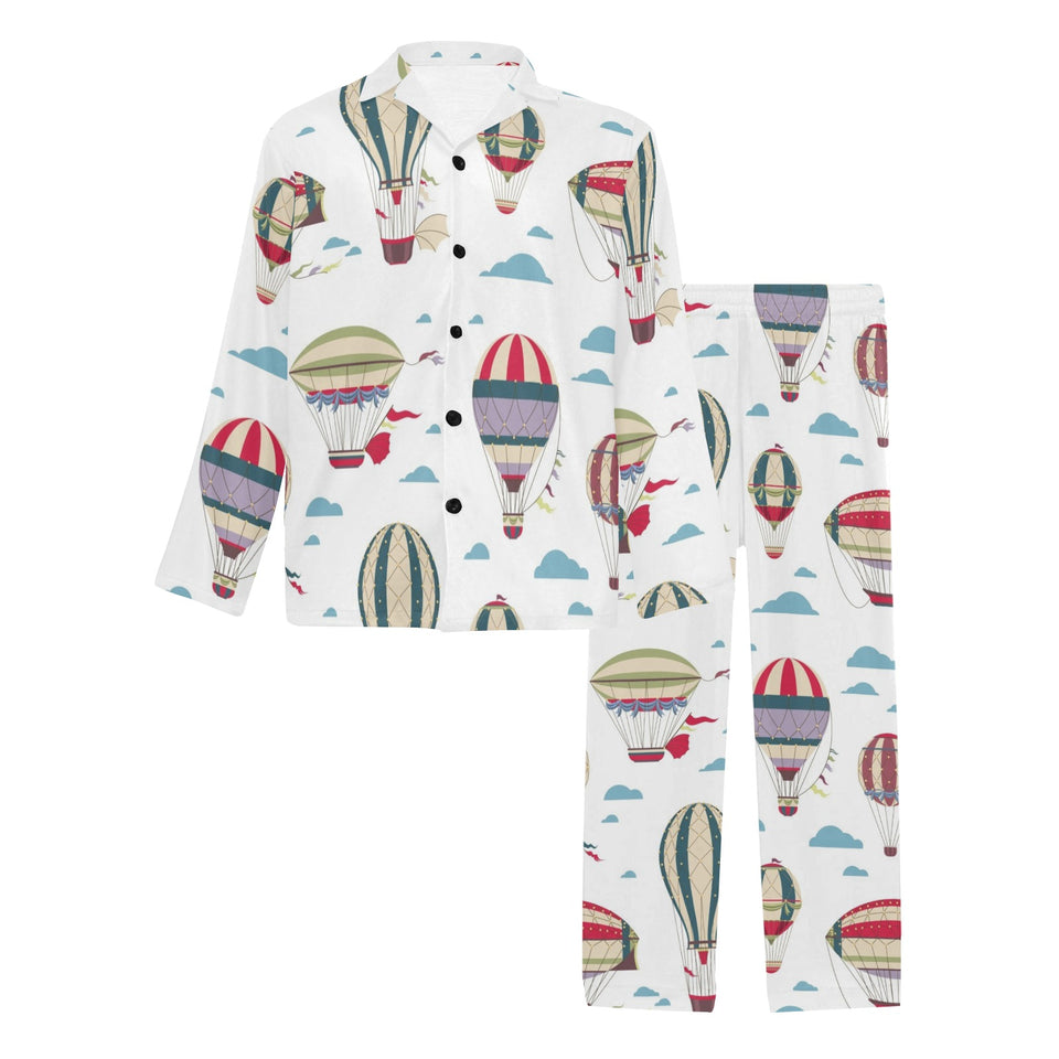 Hot air balloon pattern Men's Long Pajama Set