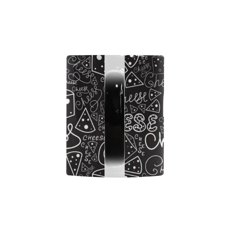 Handwritten cheese pattern Morphing Mug Heat Changing Mug