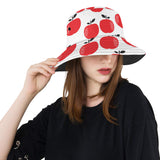 red apples white background Unisex Bucket Hat