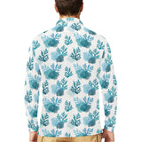 Coral Reef Pattern Print Design 04 Men's Long Sleeve Polo Shirt