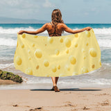 Cheese texture Beach Towel