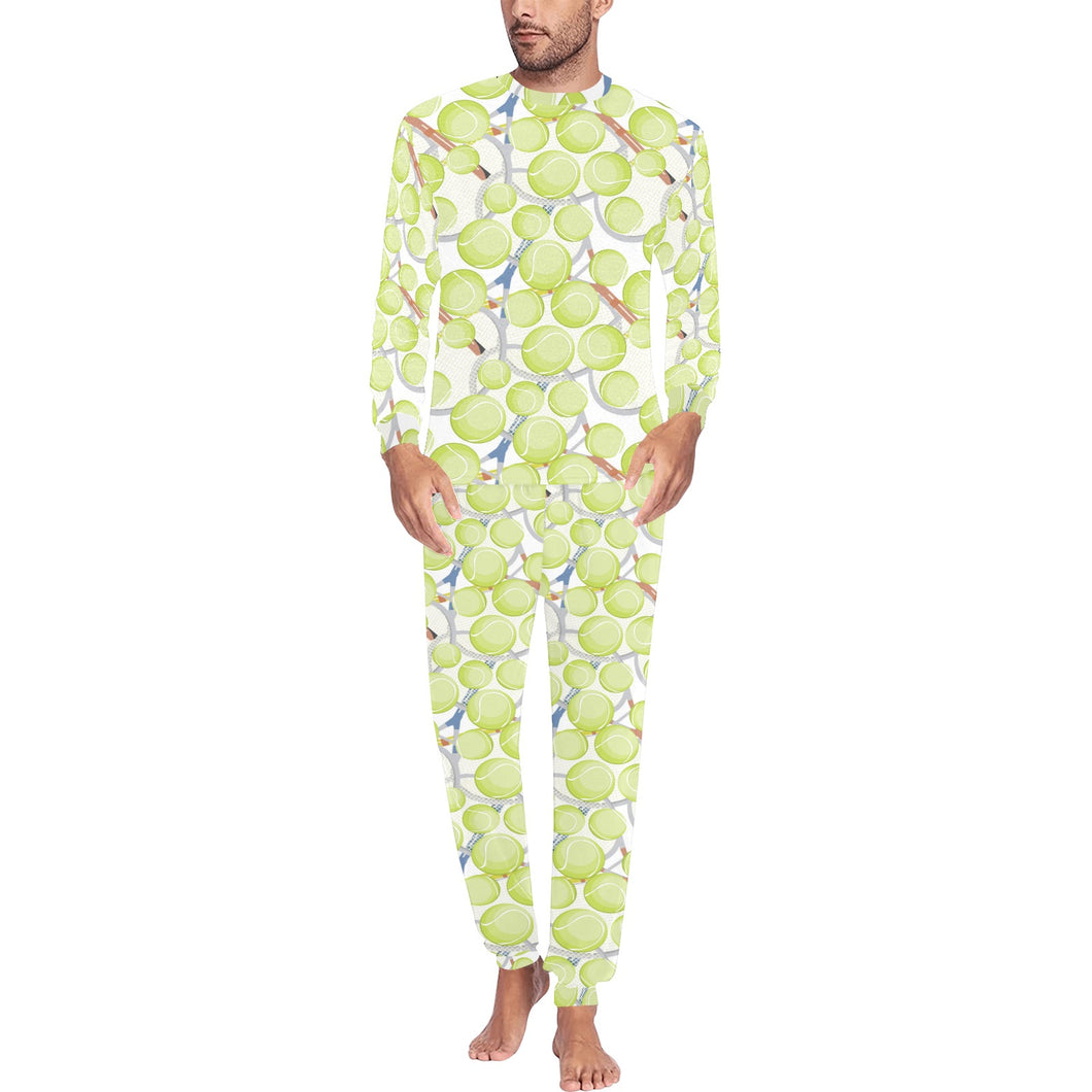 Tennis Pattern Print Design 01 Men's All Over Print Pajama