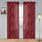 Rose Pattern Print Design 03 Gauze Curtain