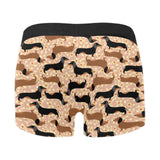 Dachshund floral background Men's All Over Print Boxer Briefs Men's Underwear