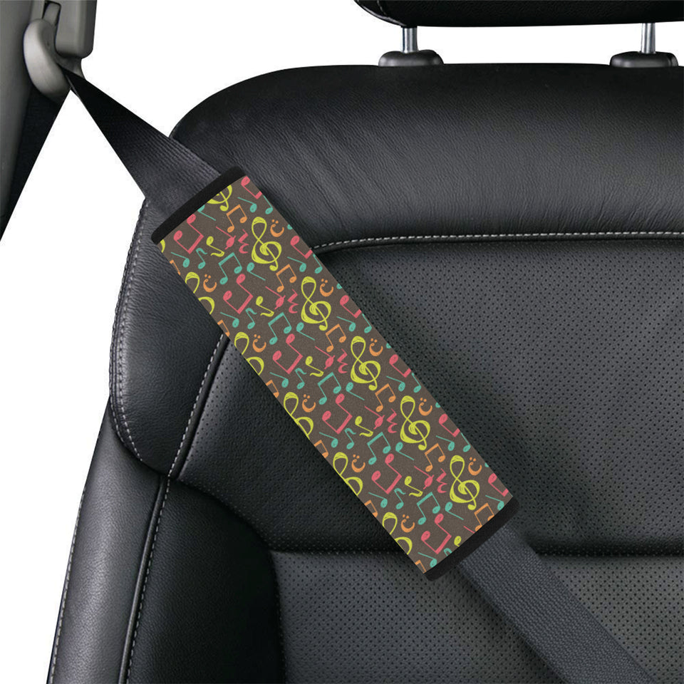 Music Notes Pattern Print Design 05 Car Seat Belt Cover