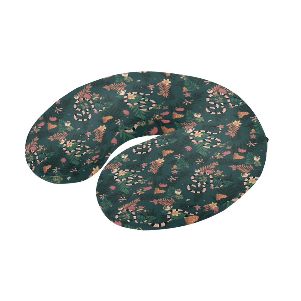 Snake forest pattern U-Shaped Travel Neck Pillow