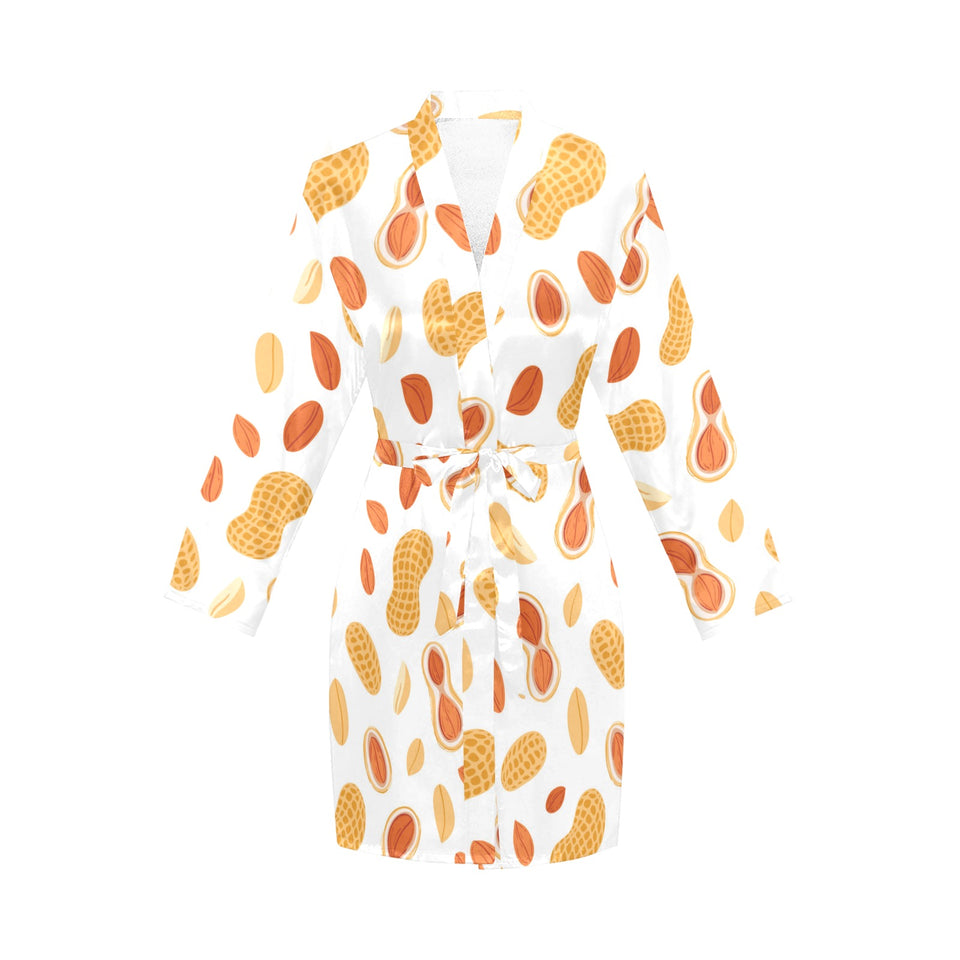 peanuts pattern Women's Long Sleeve Belted Night Robe