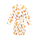 peanuts pattern Women's Long Sleeve Belted Night Robe
