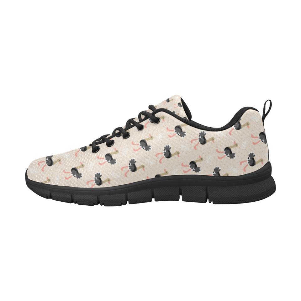 Ostrich Pattern Print Design 05 Women's Sneaker Shoes