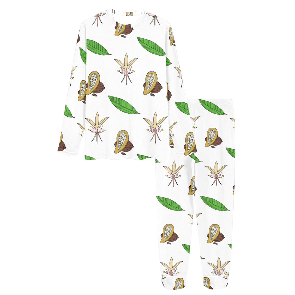 Color hand drawn cacao pattern Women's All Over Print Pajama Set
