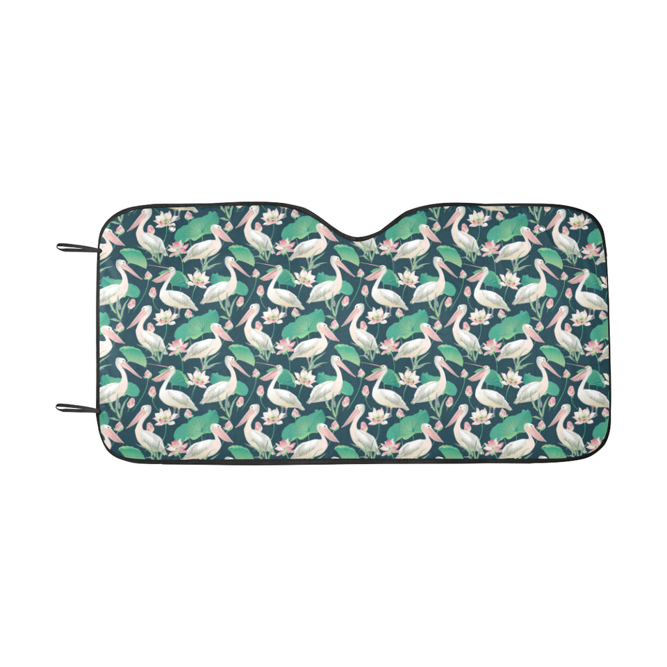 Pelican Pattern Print Design 03 Car Sun Shade