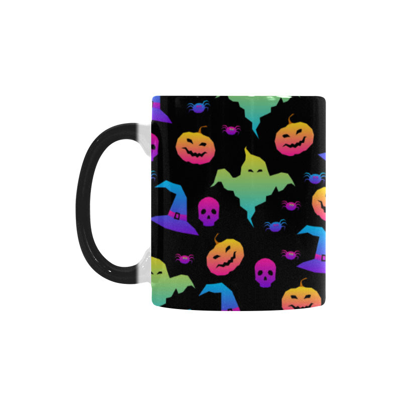 Colorful halloween background Morphing Mug Heat Changing Mug