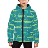 Crocodile pattern Kids' Boys' Girls' Padded Hooded Jacket