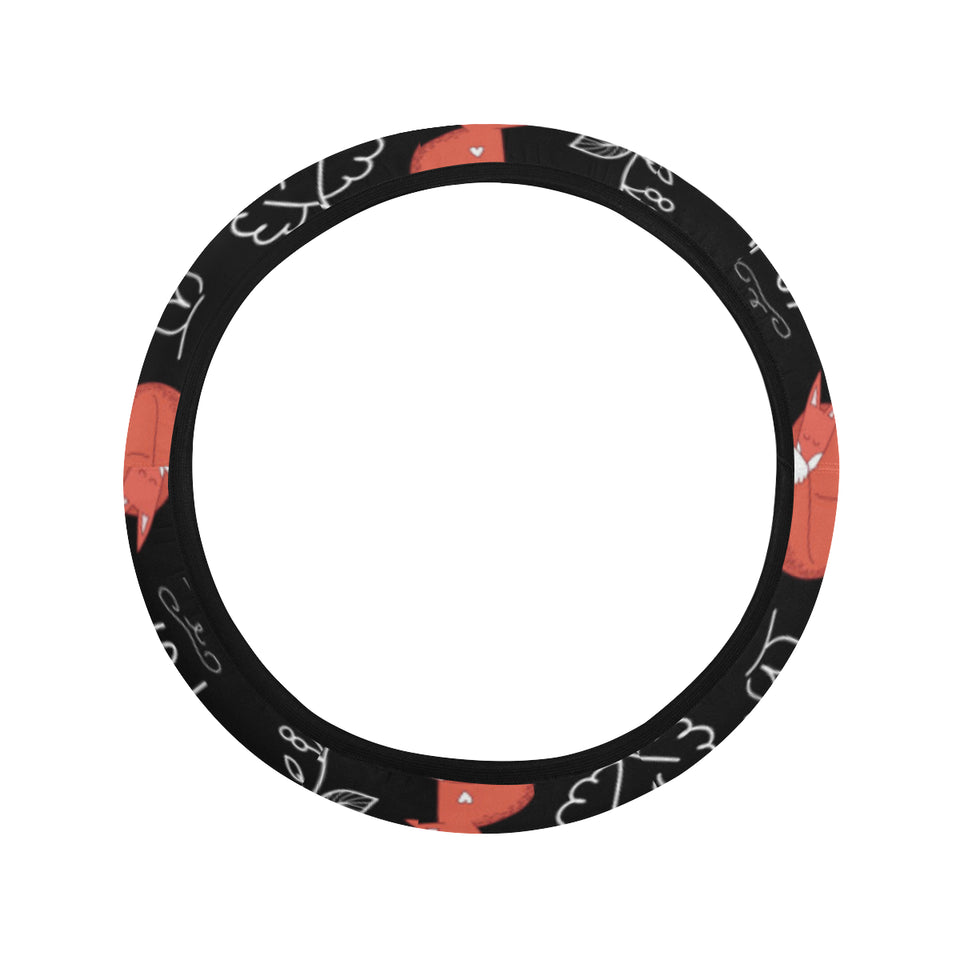 fox sleeping fox pattern Car Steering Wheel Cover