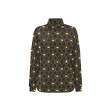 Casino Cards Suits Pattern Print Design 01 Women's Long Sleeve Polo Shirt