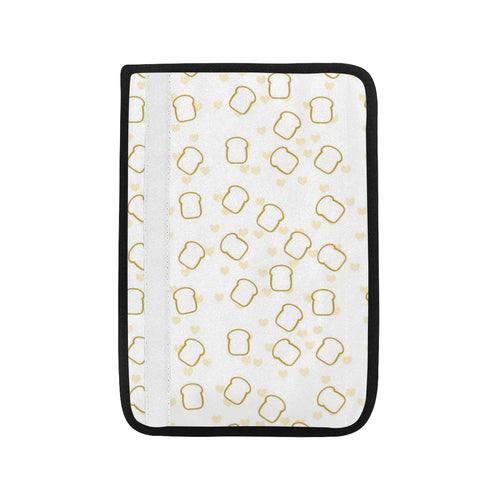 Bread Toast Pattern Print Design 01 Car Seat Belt Cover