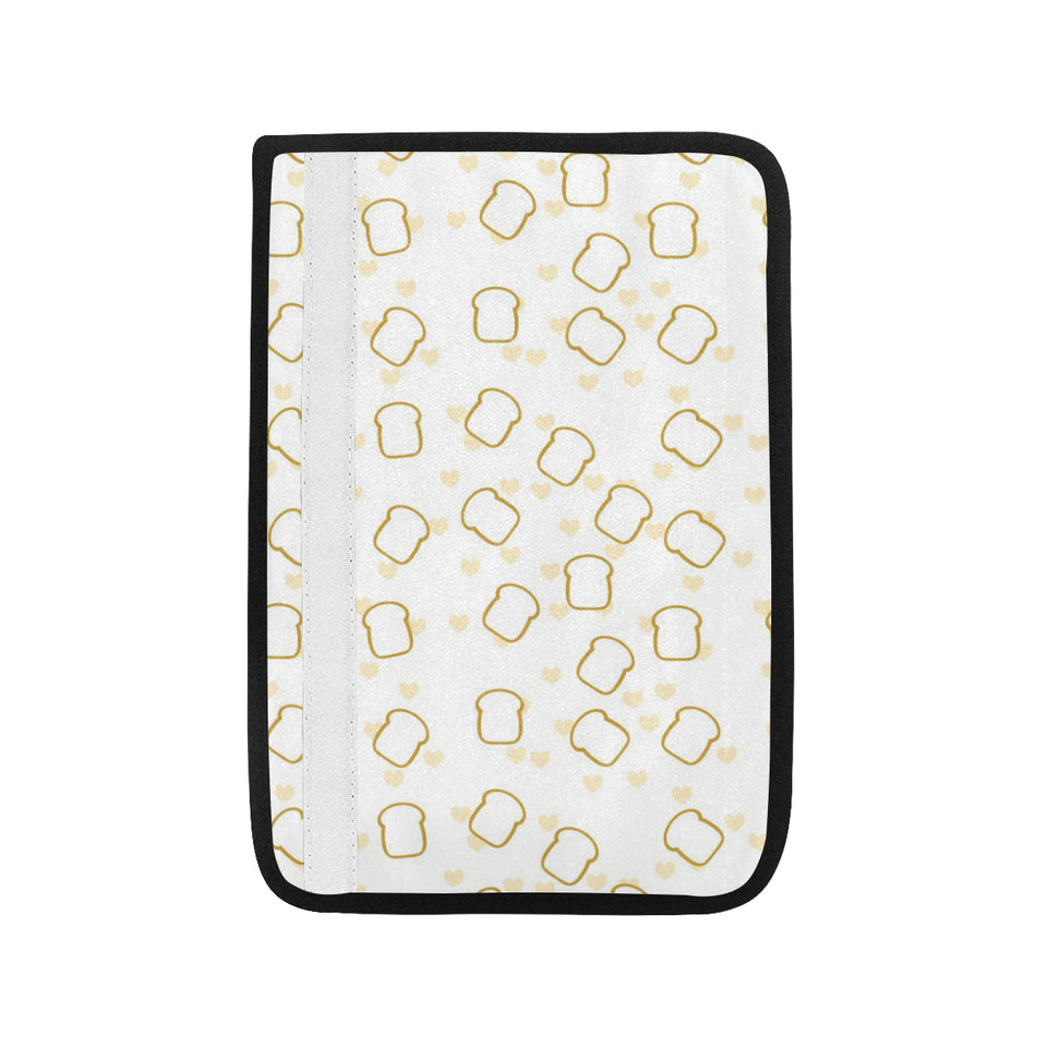 Bread Toast Pattern Print Design 01 Car Seat Belt Cover