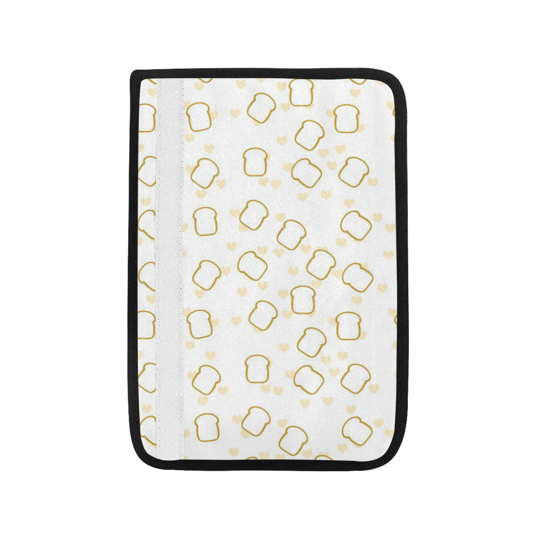 Bread Toast Pattern Print Design 01 Car Seat Belt Cover