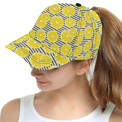 slice of lemon design pattern All Over Print Snapback Cap