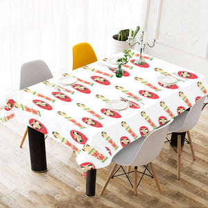 Daruma japanese wooden doll Tablecloth