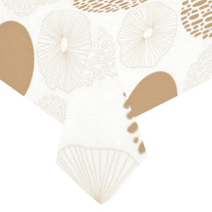Gold Texture mushroom pattern Tablecloth