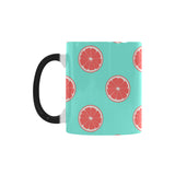 Grapefruit green background Morphing Mug Heat Changing Mug