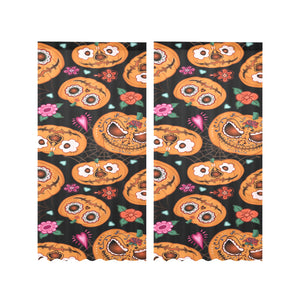 Pumpkin flowers spiderweb Halloween theme Gauze Curtain