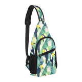 Toucan tropical leaves design pattern All Over Print Chest Bag