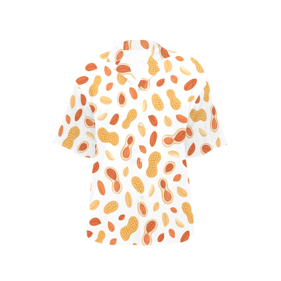 peanuts pattern Women's All Over Print Hawaiian Shirt