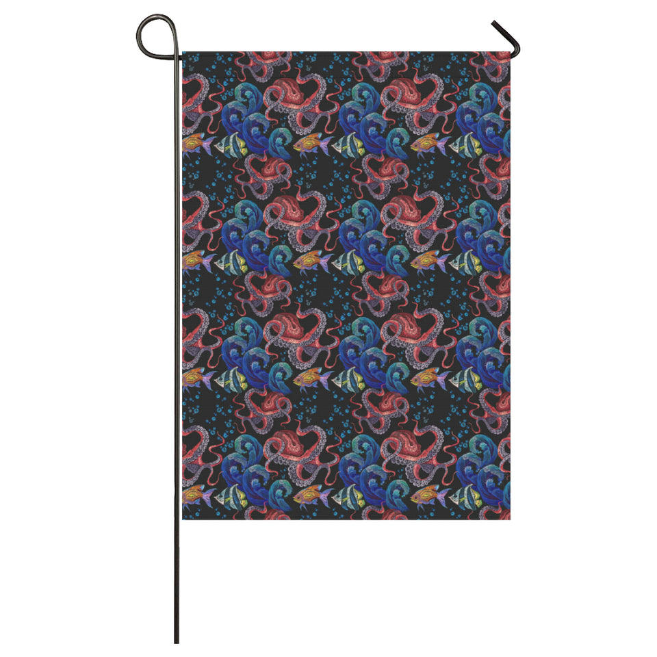 Octopus sea wave tropical fishe pattern House Flag Garden Flag