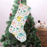 Cute elephants palm tree flower butterfly pattern Christmas Stocking