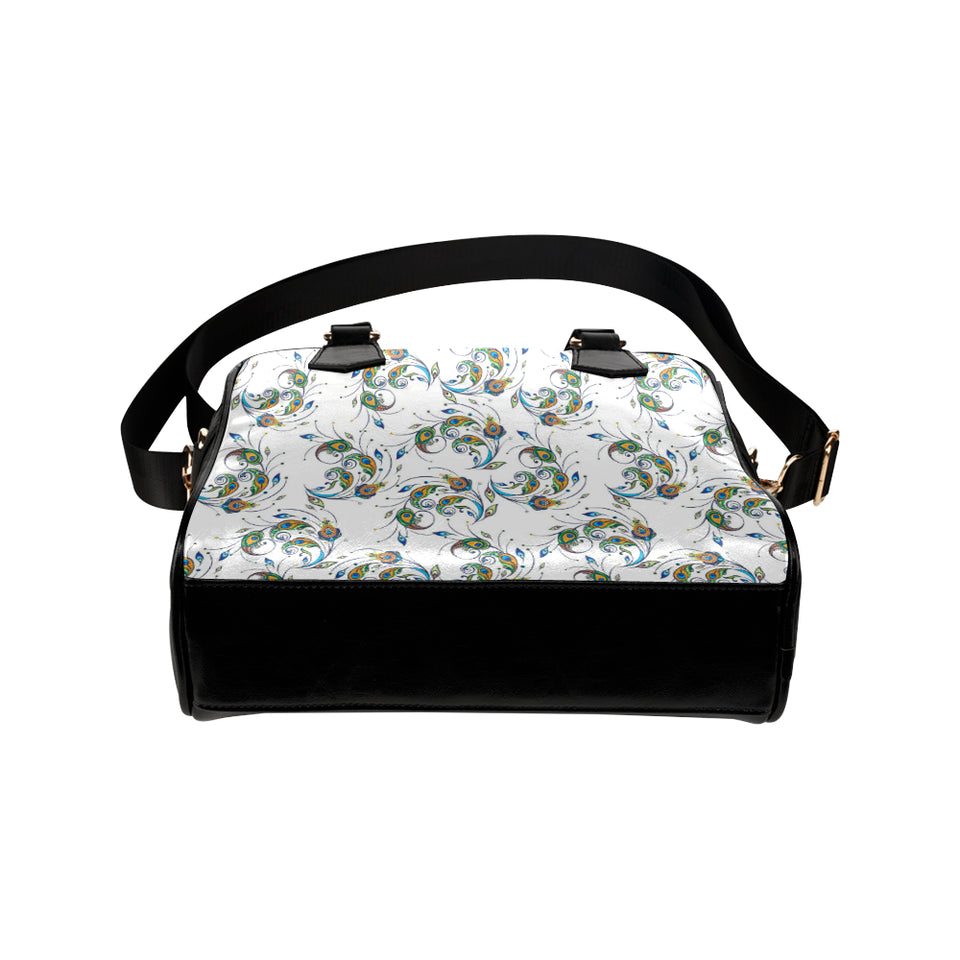 Peacock feather pattern Shoulder Handbag