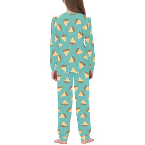 Sandwich Pattern Print Design 03 Kids' Boys' Girls' All Over Print Pajama Set