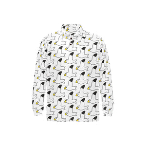 Seagull Pattern Print Design 05 Men's Long Sleeve Polo Shirt