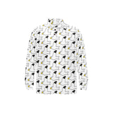 Seagull Pattern Print Design 05 Men's Long Sleeve Polo Shirt