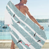 Crows christmas hat scarf Beach Towel