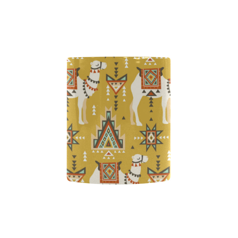 Camels ethnic motif pattern Morphing Mug Heat Changing Mug