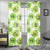 Watercolor kiwi pattern Gauze Curtain