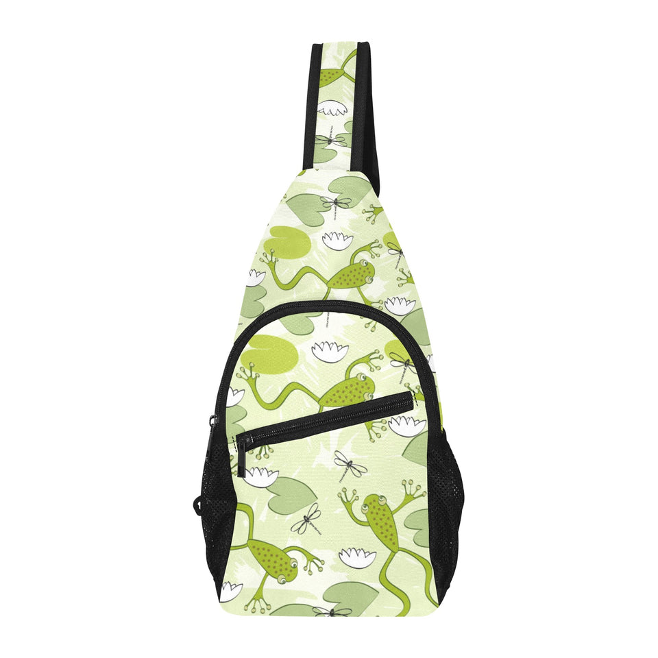 Cute frog dragonfly pattern All Over Print Chest Bag