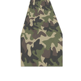 Dark Green camouflage pattern Table Runner