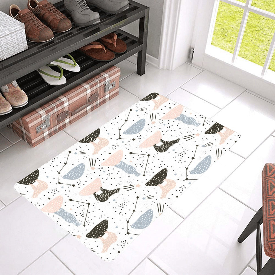 Polar bears star poka dot pattern Doormat