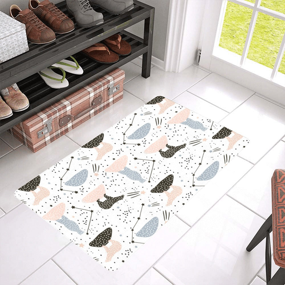 Polar bears star poka dot pattern Doormat