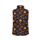 Halloween pattern Pumpkin background Women's Padded Vest
