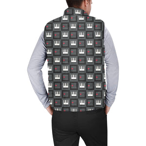 Piano Pattern Print Design 05 Men's Padded Vest