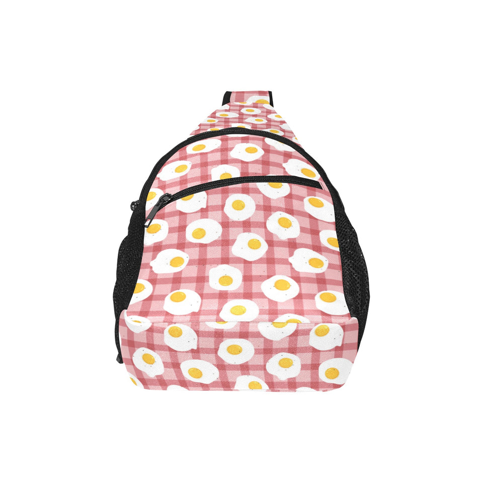Fried Eggs Pattern Print Design 03 All Over Print Chest Bag